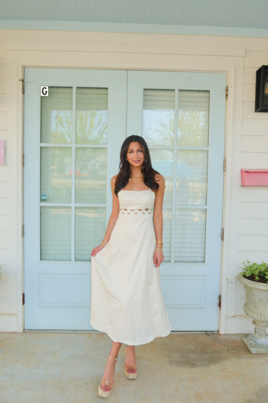 Cream Midi Dress