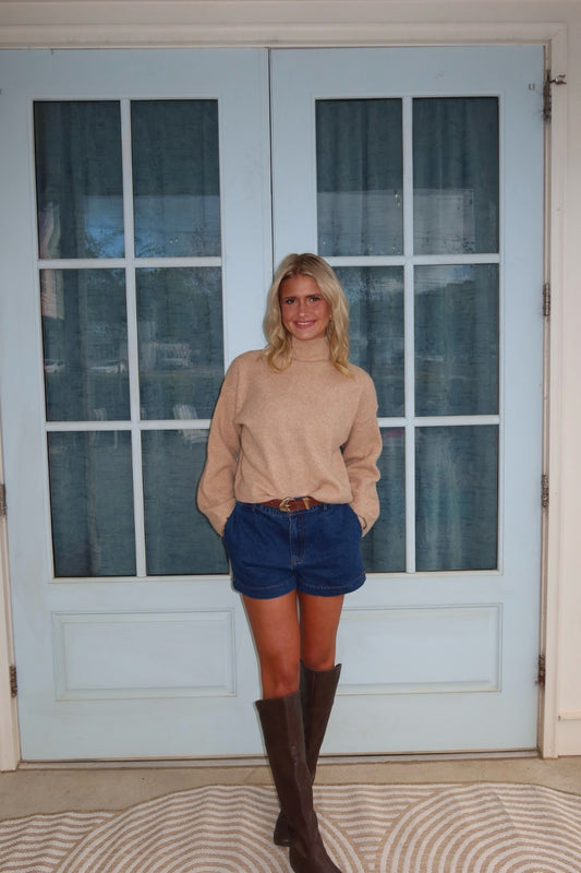 Beige Everyday Turtleneck