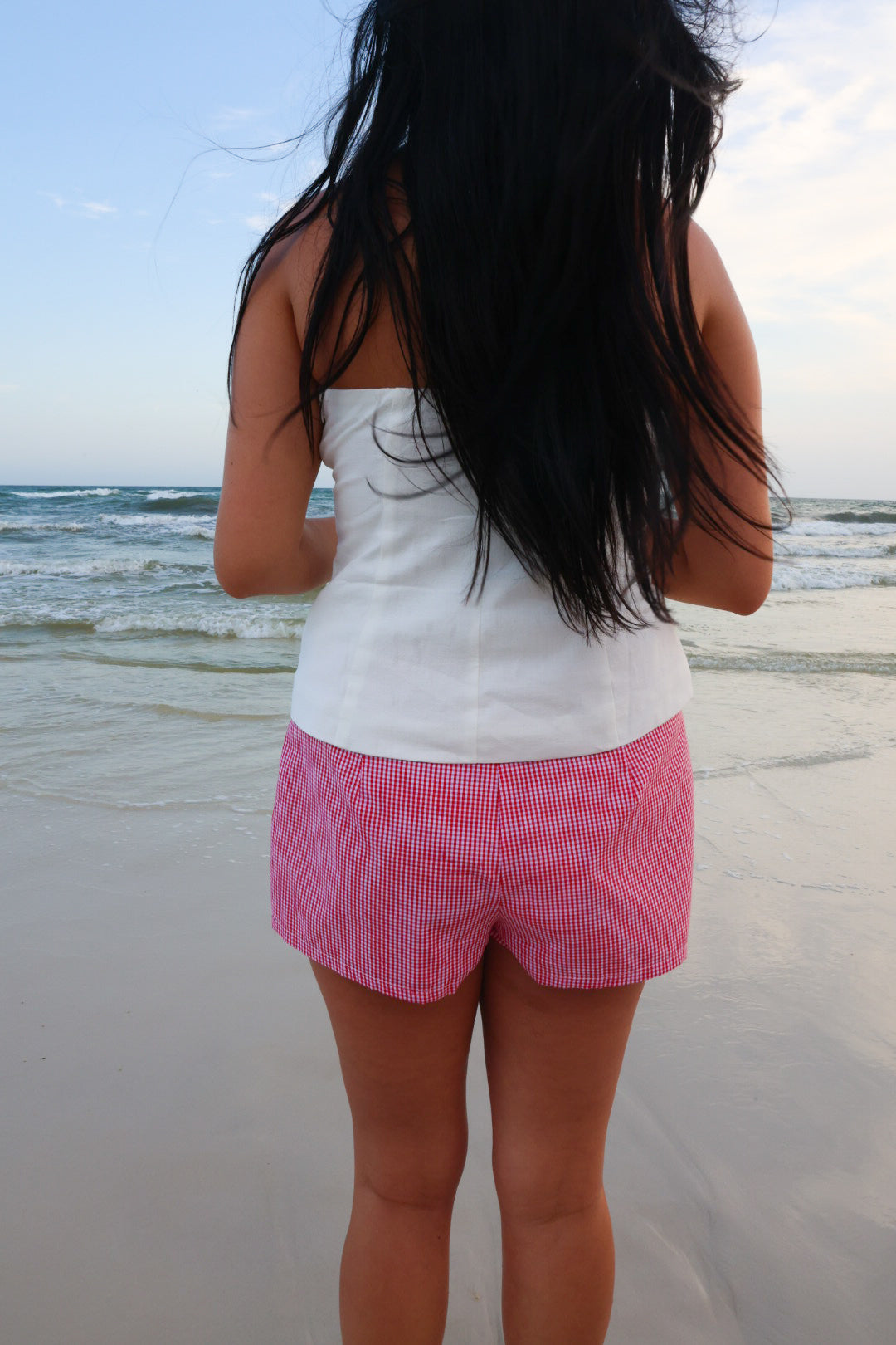 Red Striped Shorts