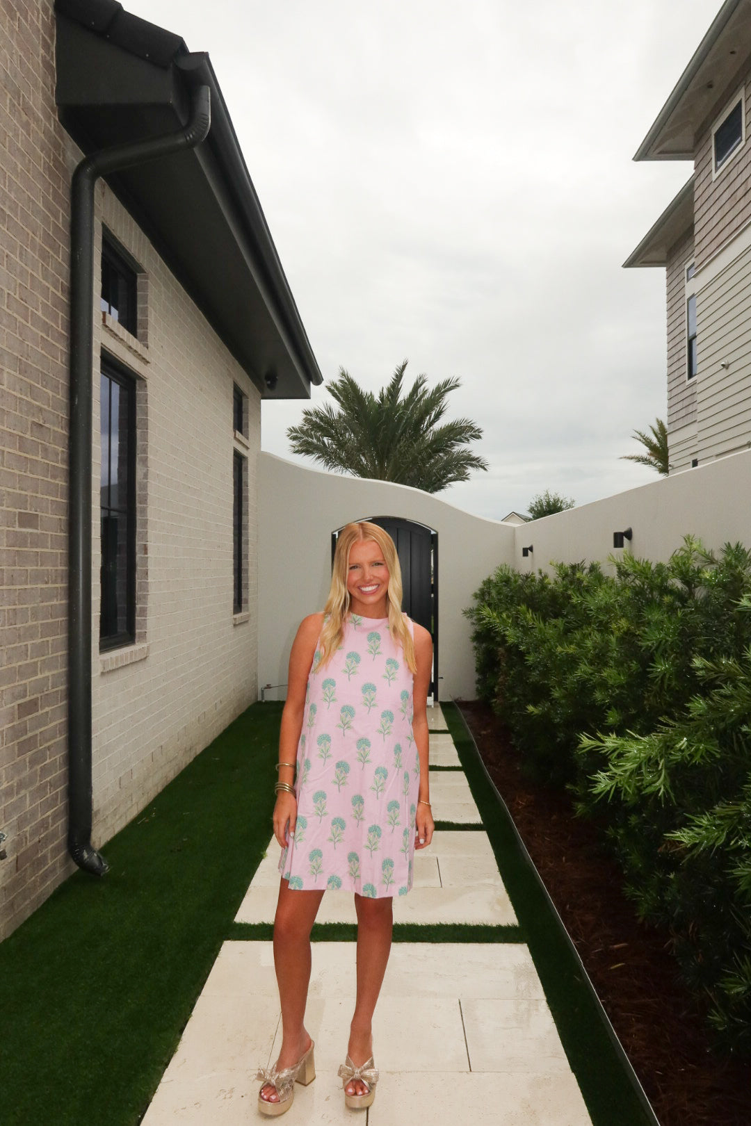 Palm Blossom Shift Dress