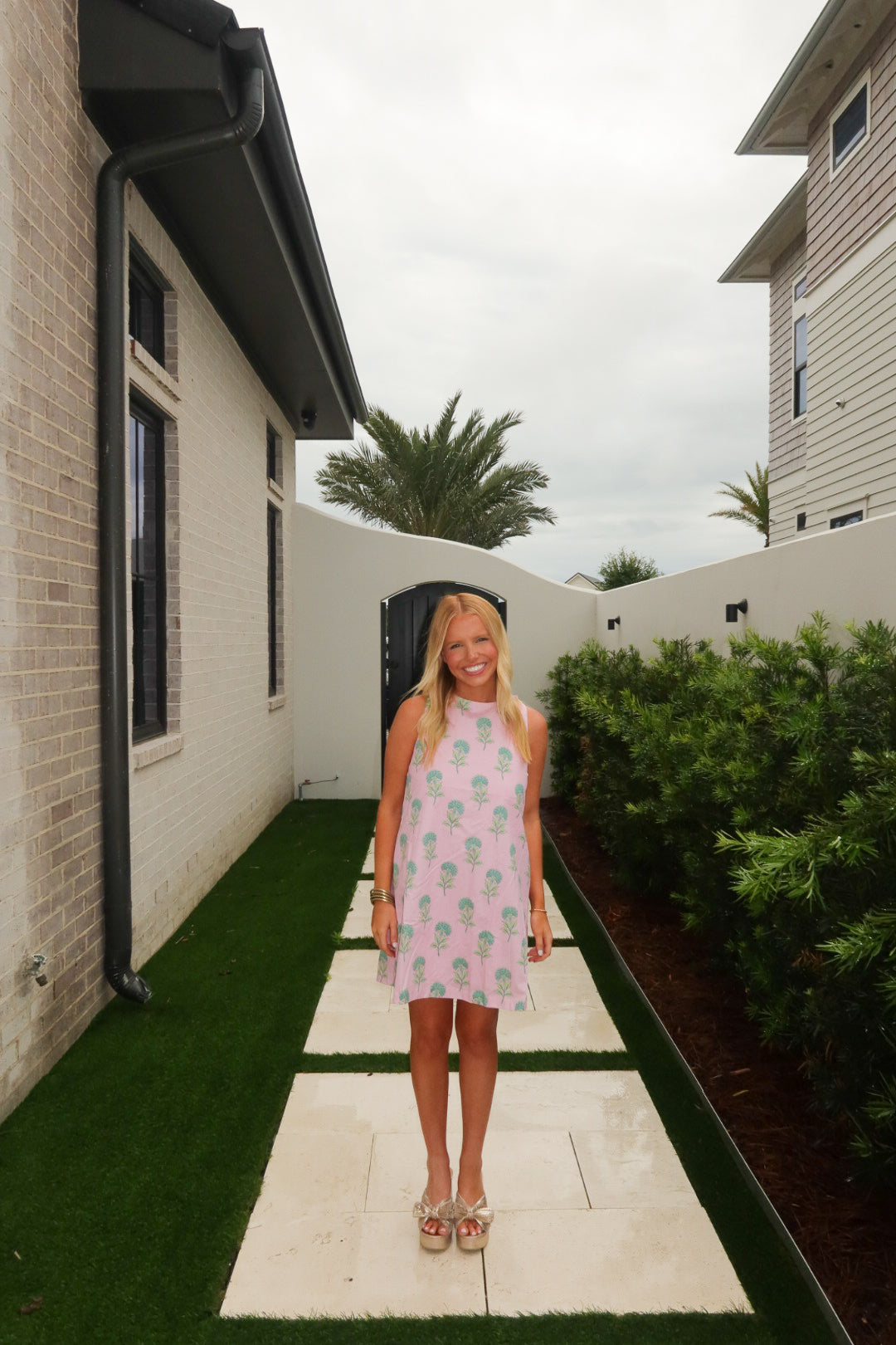 Palm Blossom Shift Dress