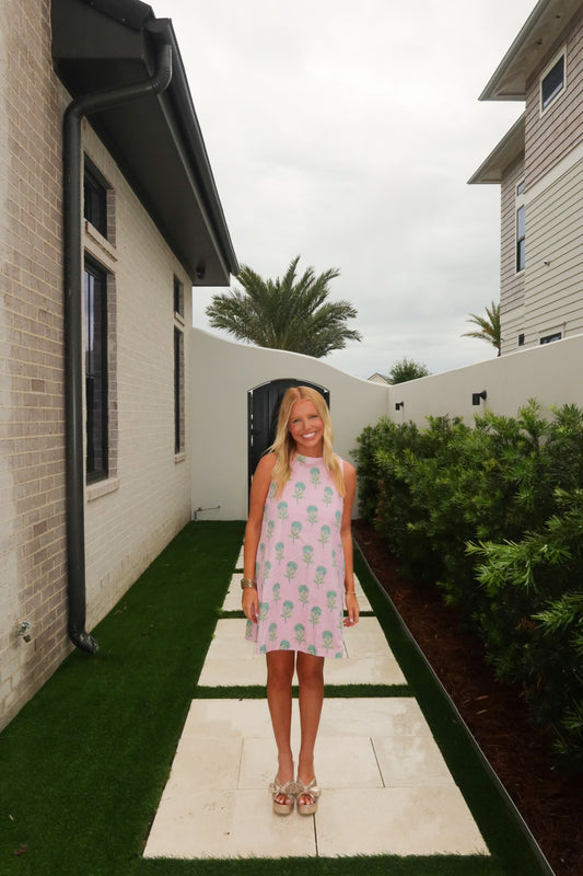 Palm Blossom Shift Dress