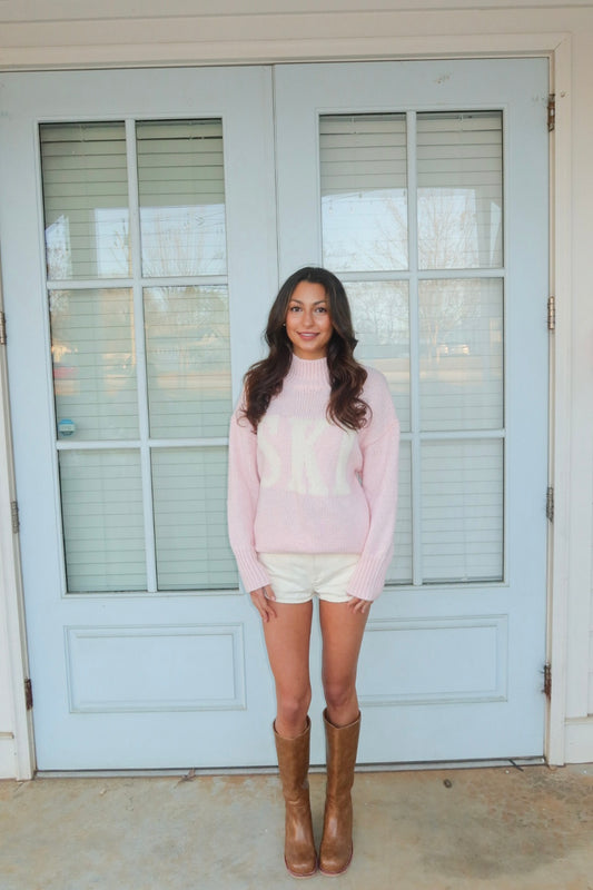 Pink Ski Sweater