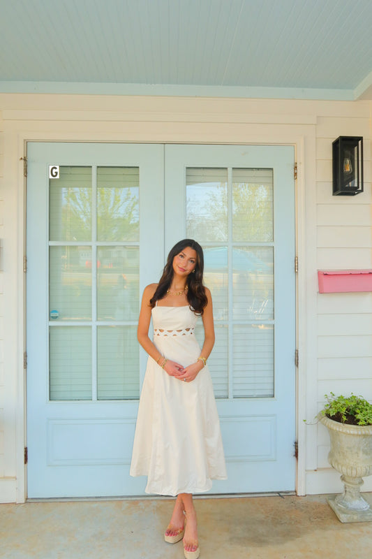 Cream Midi Dress