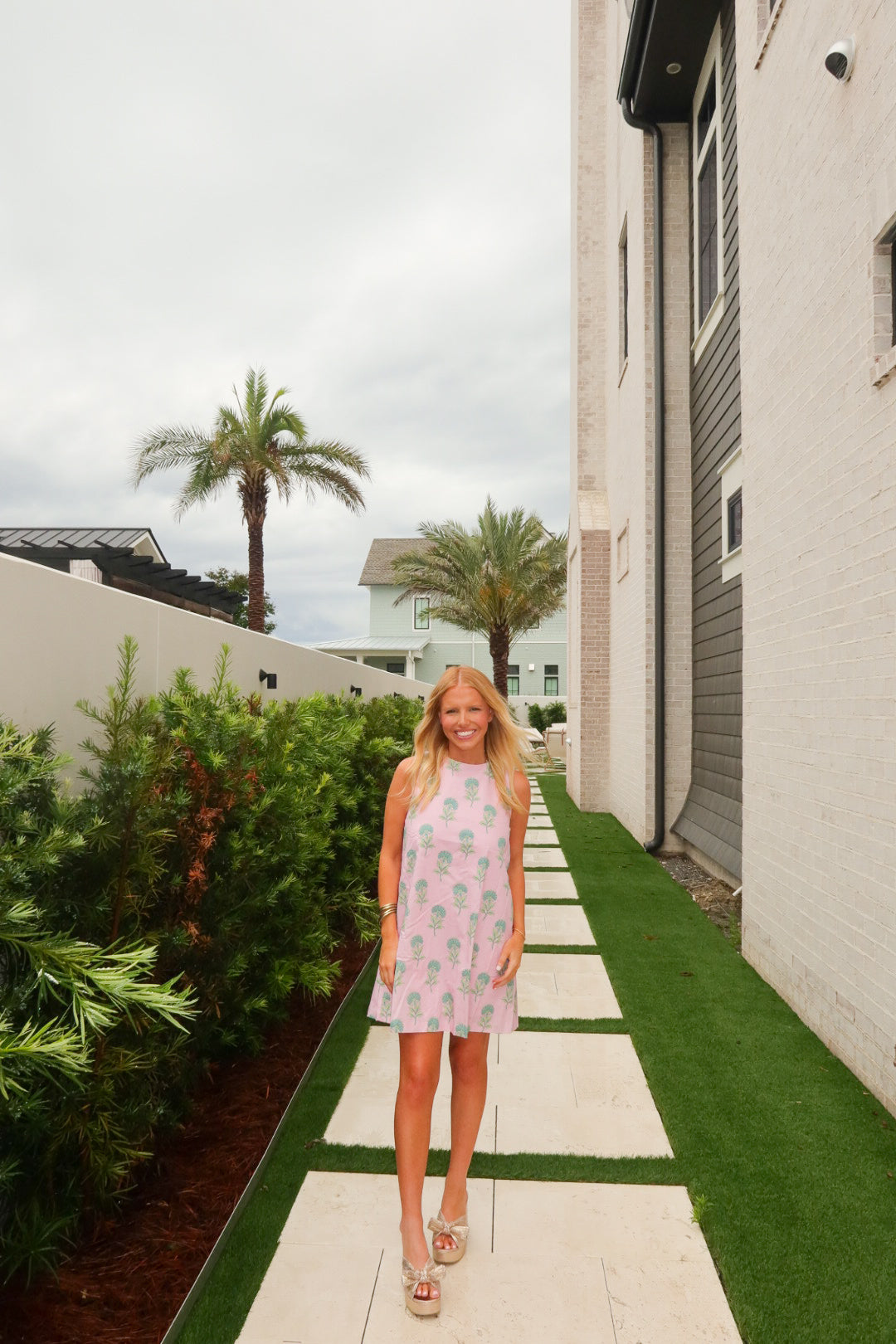 Palm Blossom Shift Dress