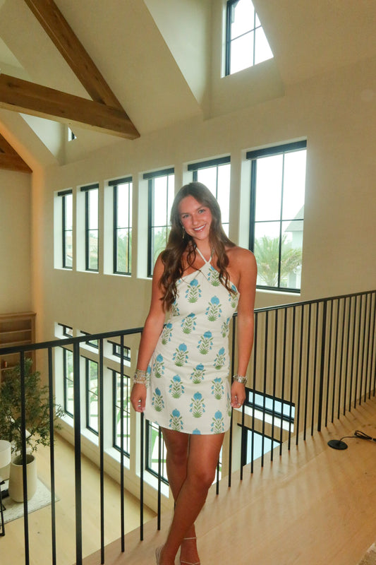 Bluebell Garden Halter Dress