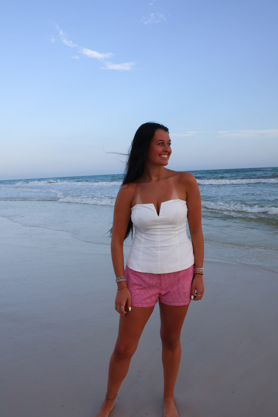 Red Striped Shorts
