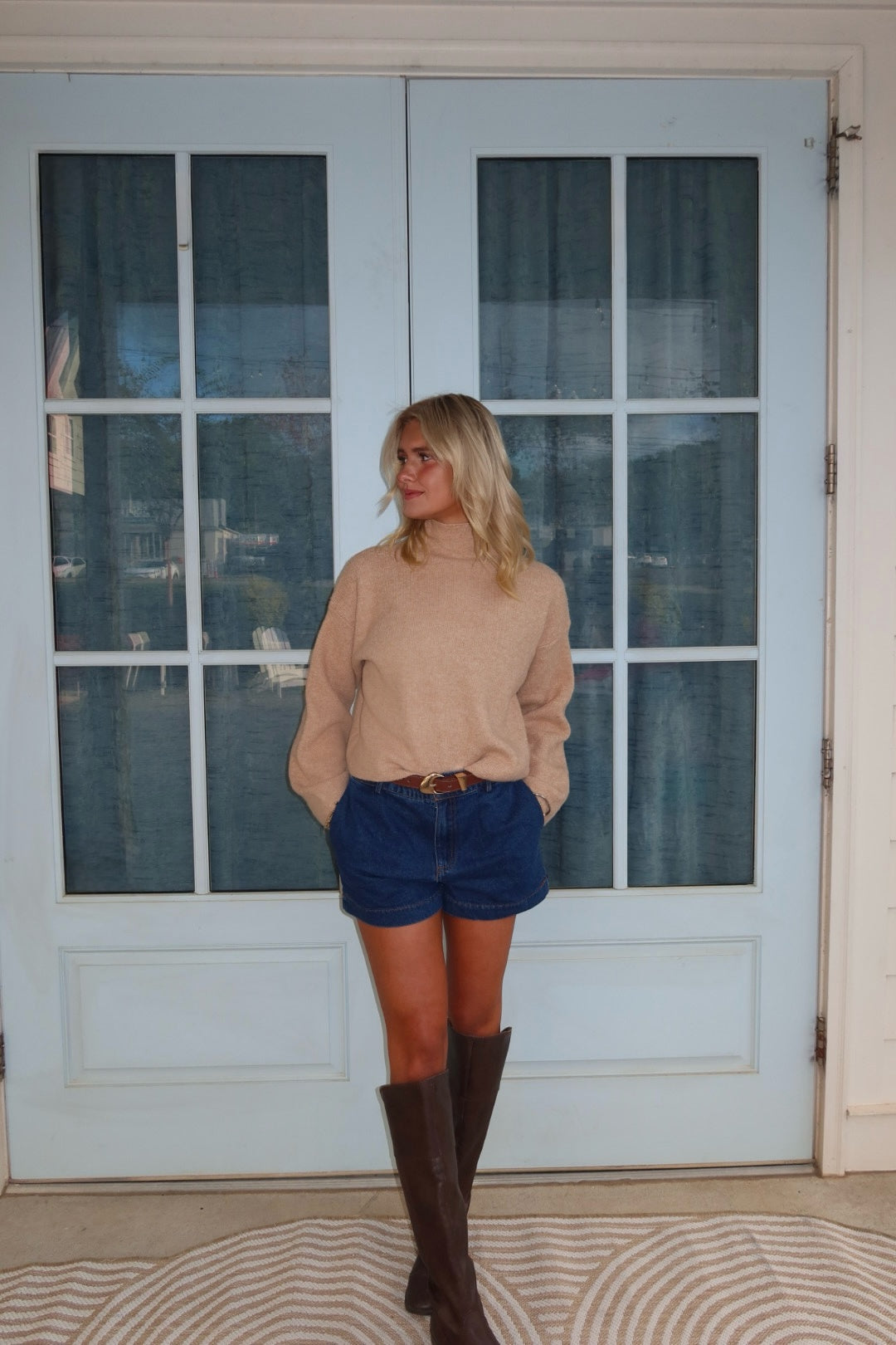 Beige Everyday Turtleneck