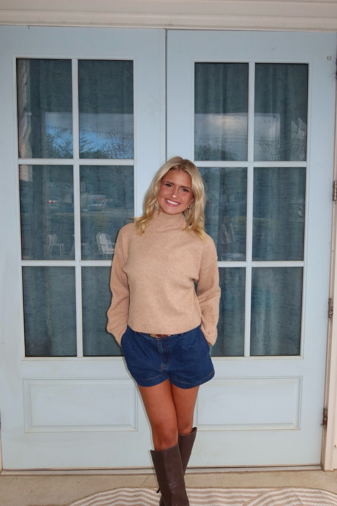 Beige Everyday Turtleneck