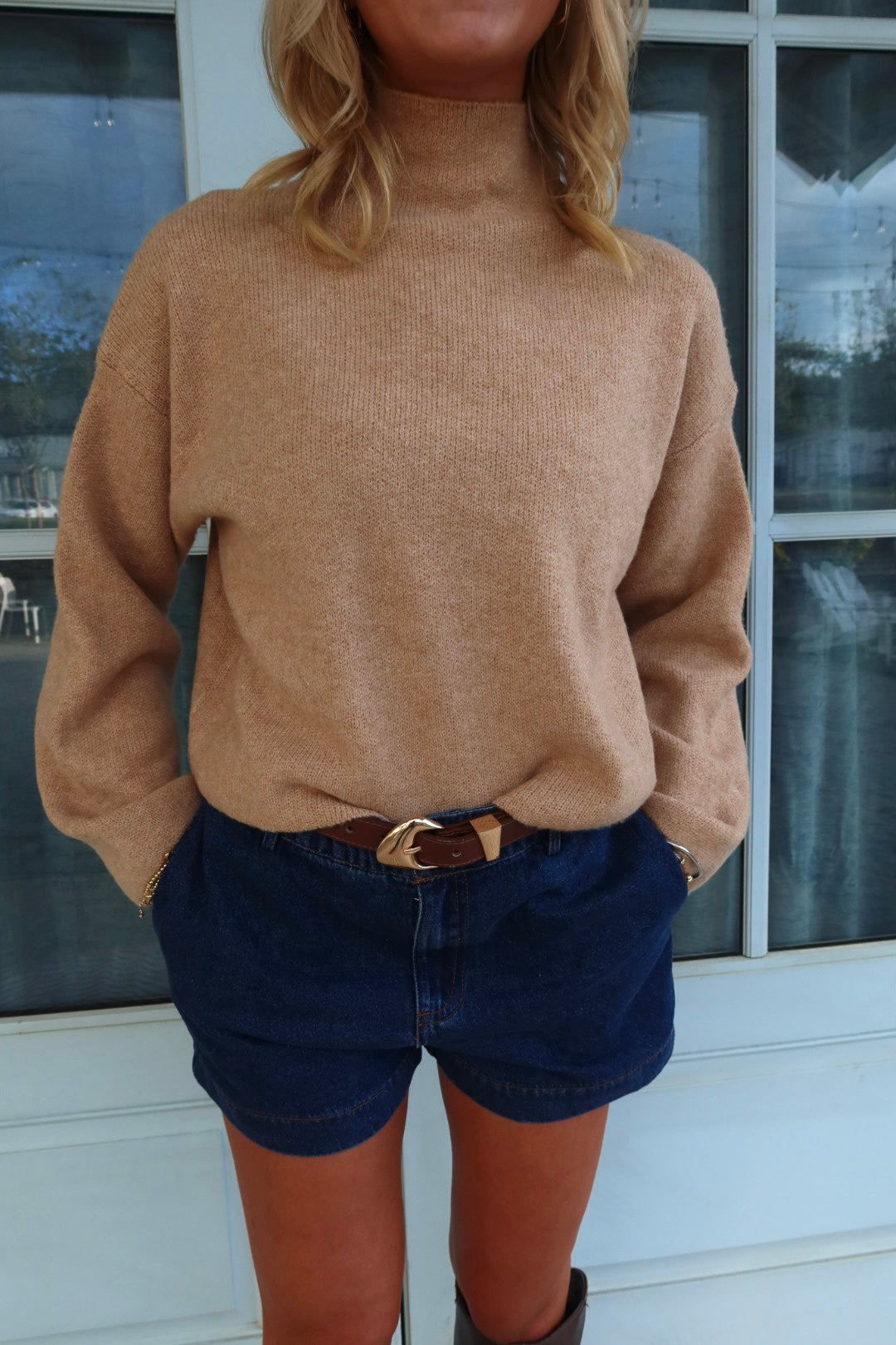 Beige Everyday Turtleneck