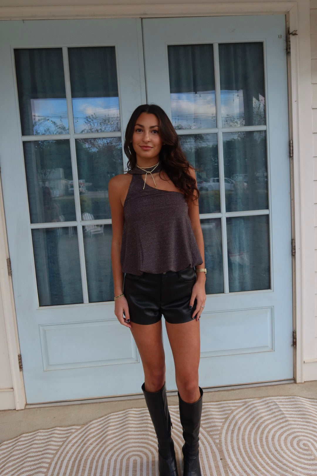 Charcoal Shimmer top